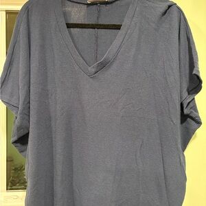 Elegant Navy V-Neck Women's Tee